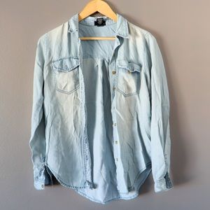Wet Seal jean button down long sleeve NWOT